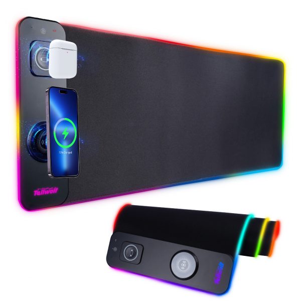 3-in-1 Magnetic Wireless Charging Luminous Mouse Pad Desk Mat – Bild 6