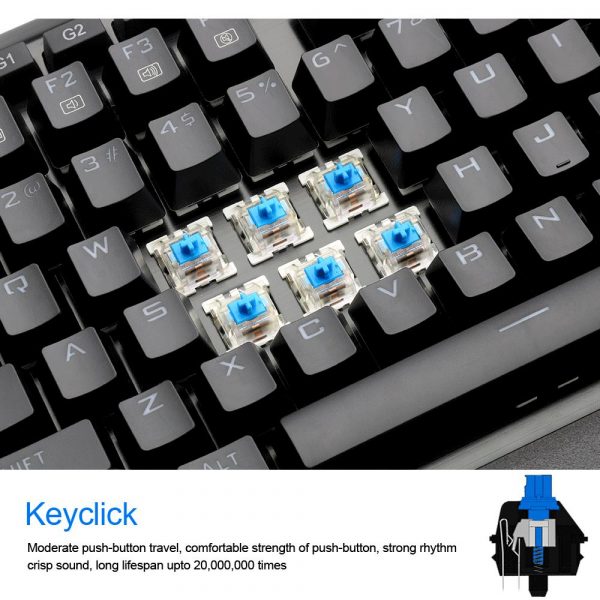 Redragon K555RGB Ergonomic Wired Mechanical Gaming Keyboard with RGB LED Backlighting and Full Anti-Ghosting – Bild 4