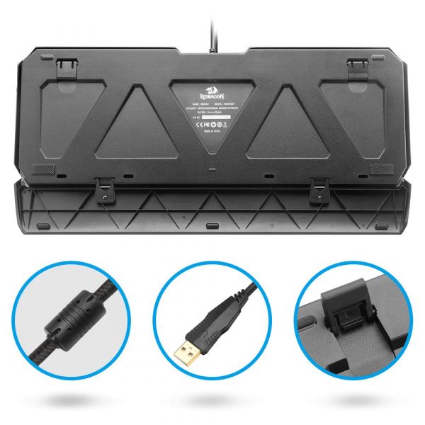 Redragon K555RGB Ergonomic Wired Mechanical Gaming Keyboard with RGB LED Backlighting and Full Anti-Ghosting – Bild 3