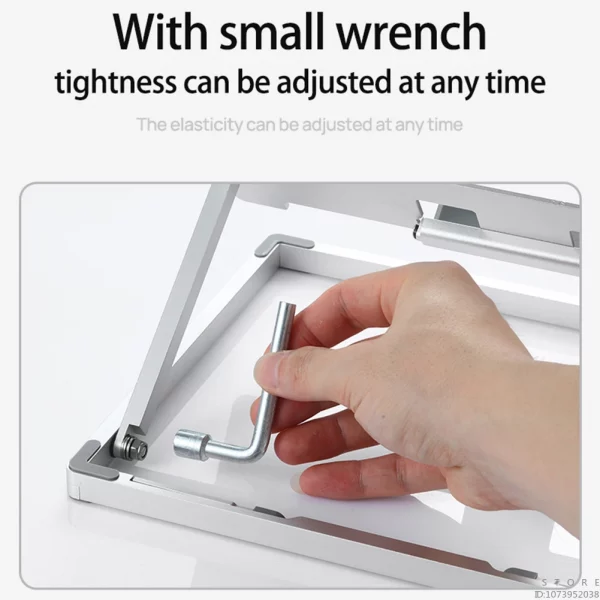 Adjustable Aluminum Alloy Laptop and Tablet Stand – Portable, Folding Cooling Support for Devices Up to 17.3 Inches – Bild 6