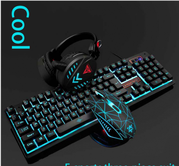 VX7 Waterproof LED Gaming Combo: Illuminated Keyboard, Mouse, and Headset Set – Bild 2