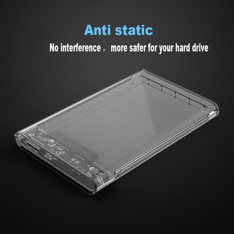 ORICO 2.5-Inch USB 3.0 SATA III HDD/SSD Enclosure with UASP Support, Tool-Free Design – Bild 2