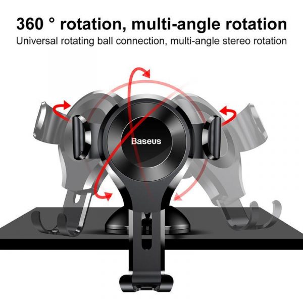 Baseus Automatic Clamping Car Phone Holder with Suction Mount – Compatible with iPhone X/8/8 Plus, Samsung S8, Xiaomi, and LG – Bild 4