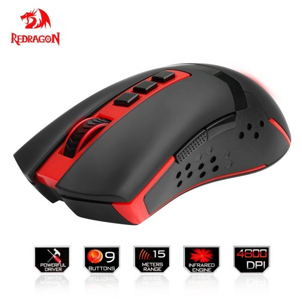 Redragon M692 Blade Wireless 9-Button Programmable Gaming Mouse with 4800 DPI Optical Sensor