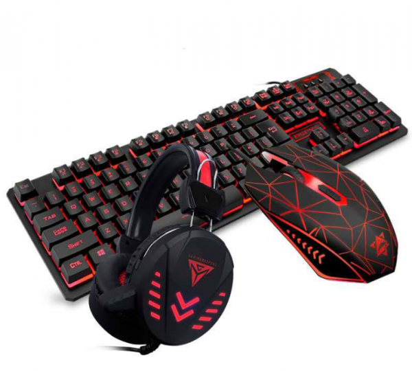 VX7 Waterproof LED Gaming Combo: Illuminated Keyboard, Mouse, and Headset Set