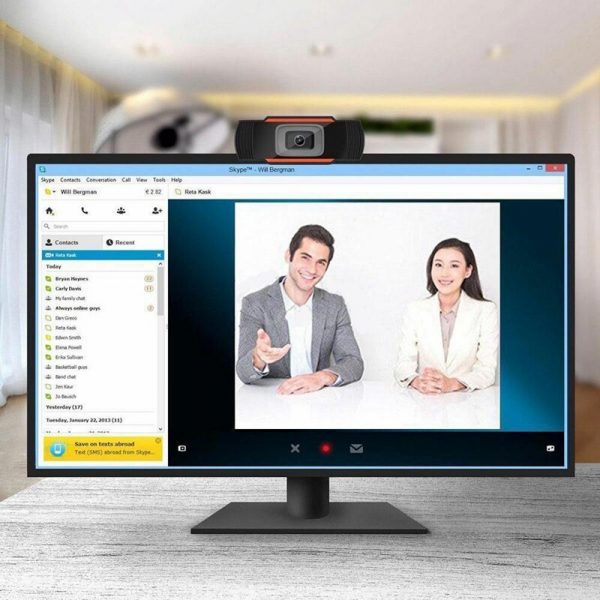 HD USB Webcam 480P with Built-in Microphone for PC, Laptop Video Recording and Skype Calls – Bild 4