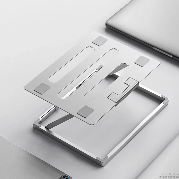Adjustable Aluminum Alloy Laptop and Tablet Stand – Portable, Folding Cooling Support for Devices Up to 17.3 Inches – Bild 4