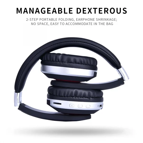 MH7 Foldable Wireless Bluetooth Stereo Gaming Headset with Built-in Microphone and TF Card Support for iPad and Mobile Devices – Bild 3