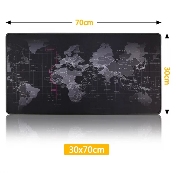 Extra-Large RGB LED Gaming Mouse Pad with World Map Design, Waterproof Surface, Non-Slip Rubber Base, and Extended Desk Mat for PC and Laptop Gamers – Bild 8