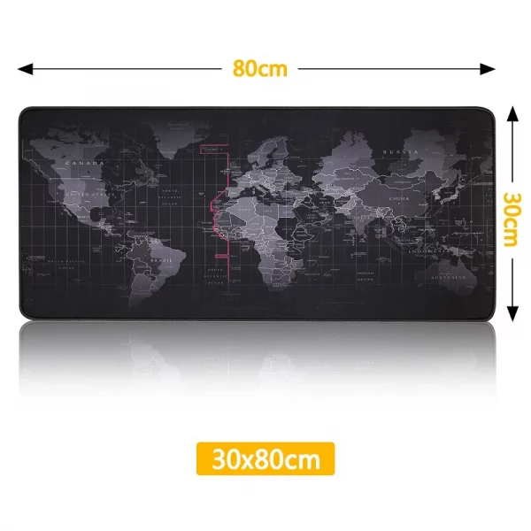 Extra-Large RGB LED Gaming Mouse Pad with World Map Design, Waterproof Surface, Non-Slip Rubber Base, and Extended Desk Mat for PC and Laptop Gamers – Bild 9